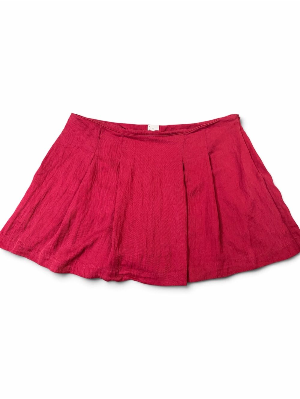 A New Day Berry Red Pleated Mini Skort Size 16